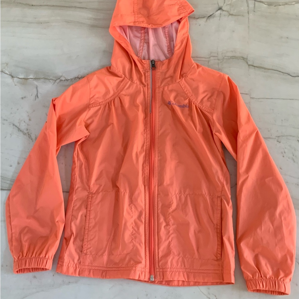 Columbia Girls Rain Jacket sz S 8/10